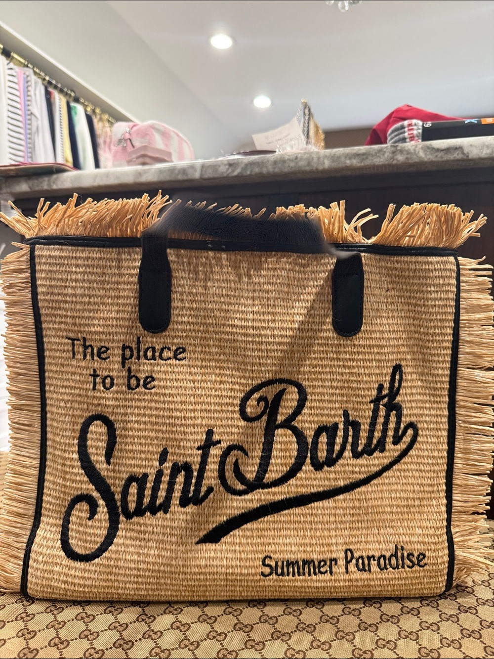 MC2 Saint Barth Straw Tote Bag - Natural & Black
BRAND NEW WITH TAGS